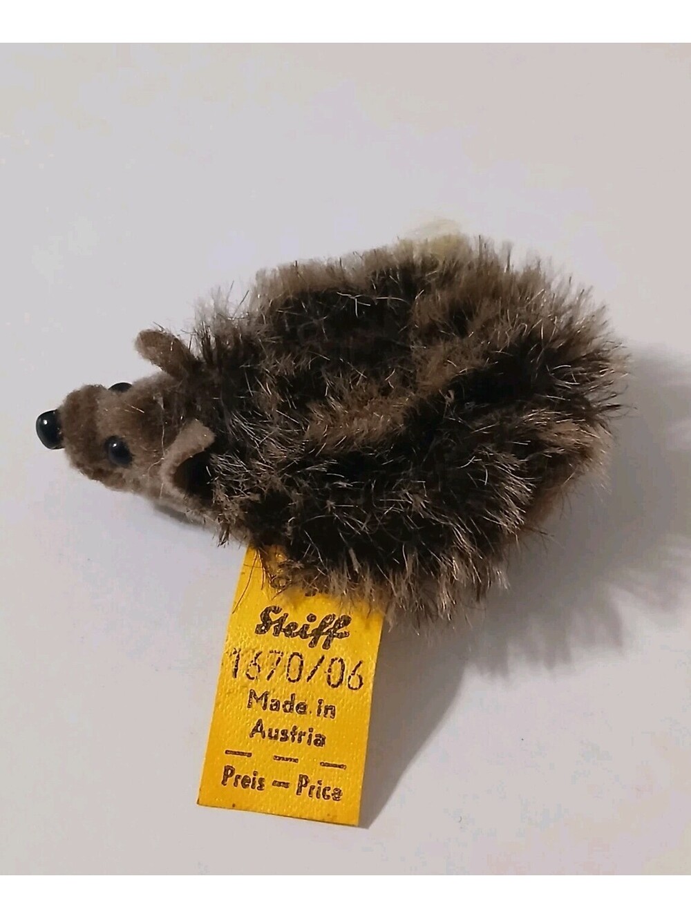 VINTAGE STEIFF BABY HEDGEHOG MADE in AUSTRIA with TAG 2" Miniature